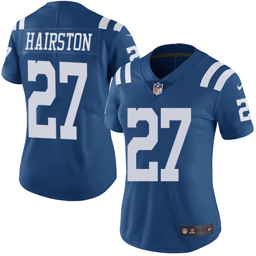 Indianapolis Colts #27 Limited Nate Hairston Royal Blue Nike NFL Women Rush Vapor Untouchable Jersey->indianapolis colts->NFL Jersey